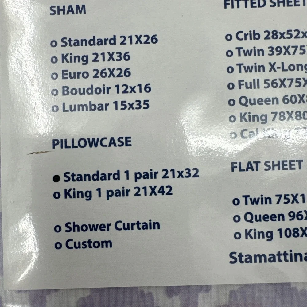 Chiara Bed Linens Stamattina 1 Pair Pillowcase Purple Diamond USA Italian Fabric